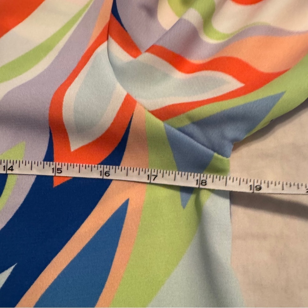 Carole Christian brightly colored V-neck blouse. Blousey sleeve Loose fit size S - Picture 4 of 14